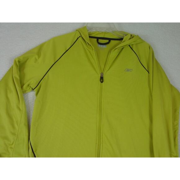 Reebok Athletic Running Hooded Jacket Zip Sage Green Women’s Size Large - Picture 8 of 9